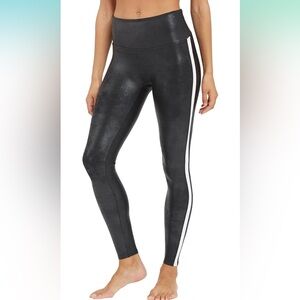 SPANX Faux Leather Leggings for Women Tummy Control with Side Stripe | Medium